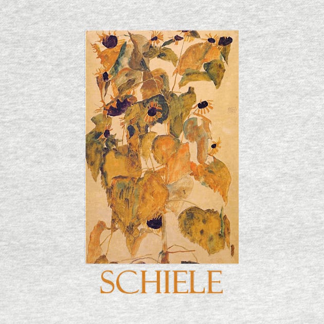 Sunflowers (1911) by Egon Schiele by Naves